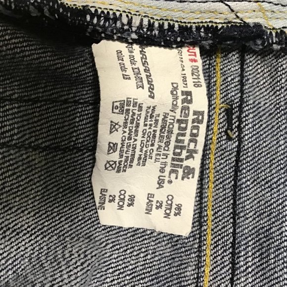 Rock & REPUBLIC Kasandra Midrise Mid Dark Bootcut Jeans Sz 32 - Picture 12 of 14